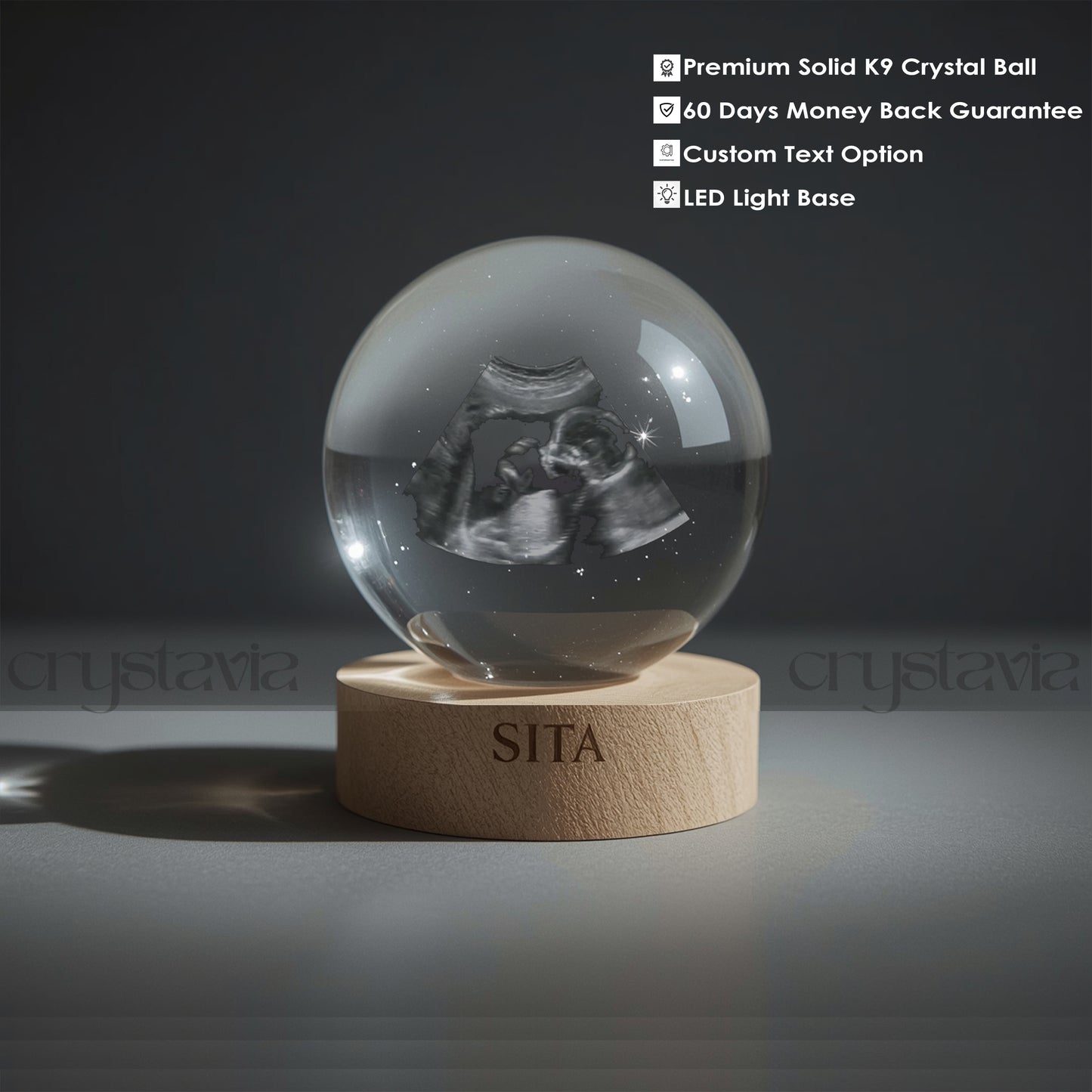 Crystavia™ Baby Ultrasound 3D Crystal Keepsake