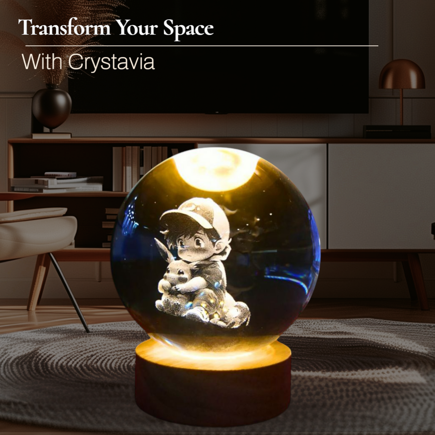 Personalised 3D Crystavia™ Eternal Memories Crystal Lamp