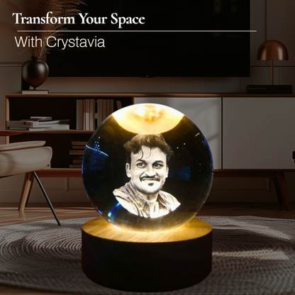 Personalised 3D Crystavia™ Eternal Memories Crystal Lamp