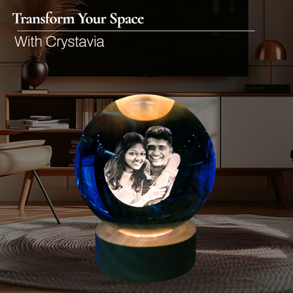 Personalised 3D Crystavia™ Eternal Memories Crystal Lamp
