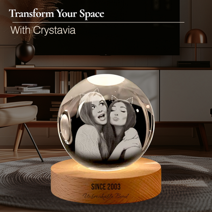Personalised 3D Crystavia™ Eternal Memories Crystal Lamp